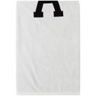 AMI Alexandre Mattiussi Reversible Off-White and Black Ami De Coeur Beach Towel