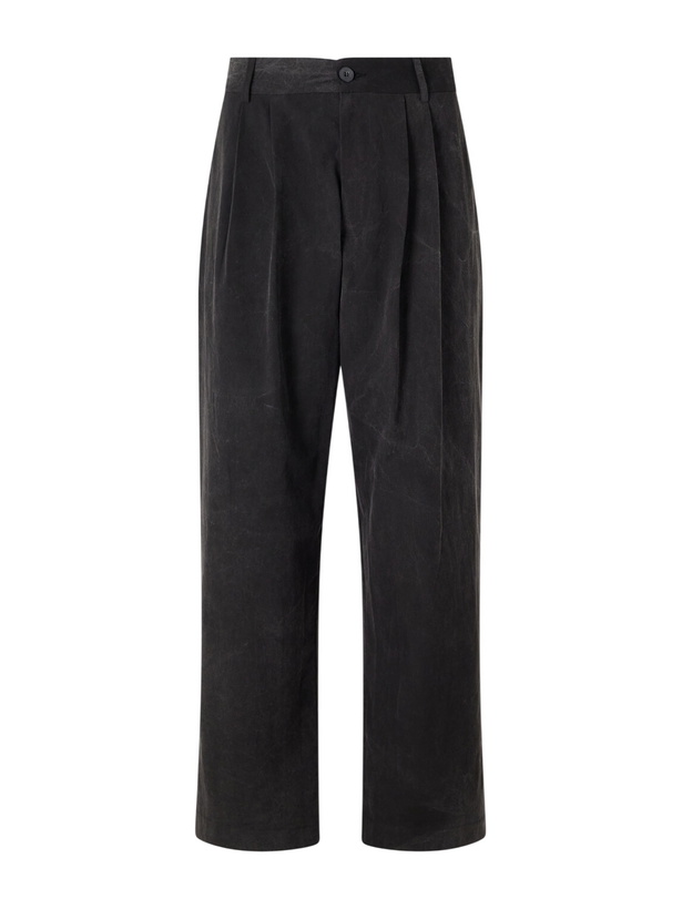 Photo: AGOLDE - Slater Straight-Leg Cotton-Moleskin Trousers - Black