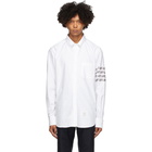 Thom Browne White Oxford 4-Bar Straight Fit Shirt