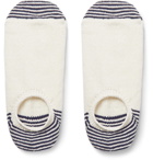 Anonymous Ism - Striped Knit No-Show Socks - White