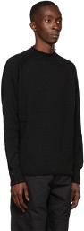 MHL by Margaret Howell Black Utility Wool Crewneck Sweater