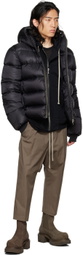 Rick Owens Black Zip Down Jacket