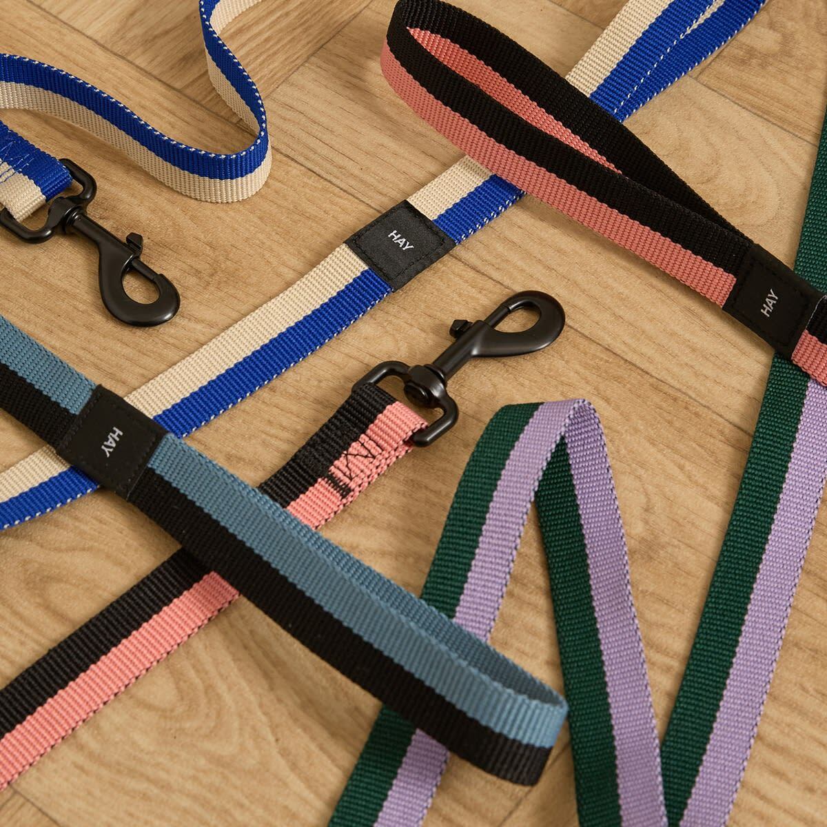 HAY Flat Dog Leash in Blue/Black 