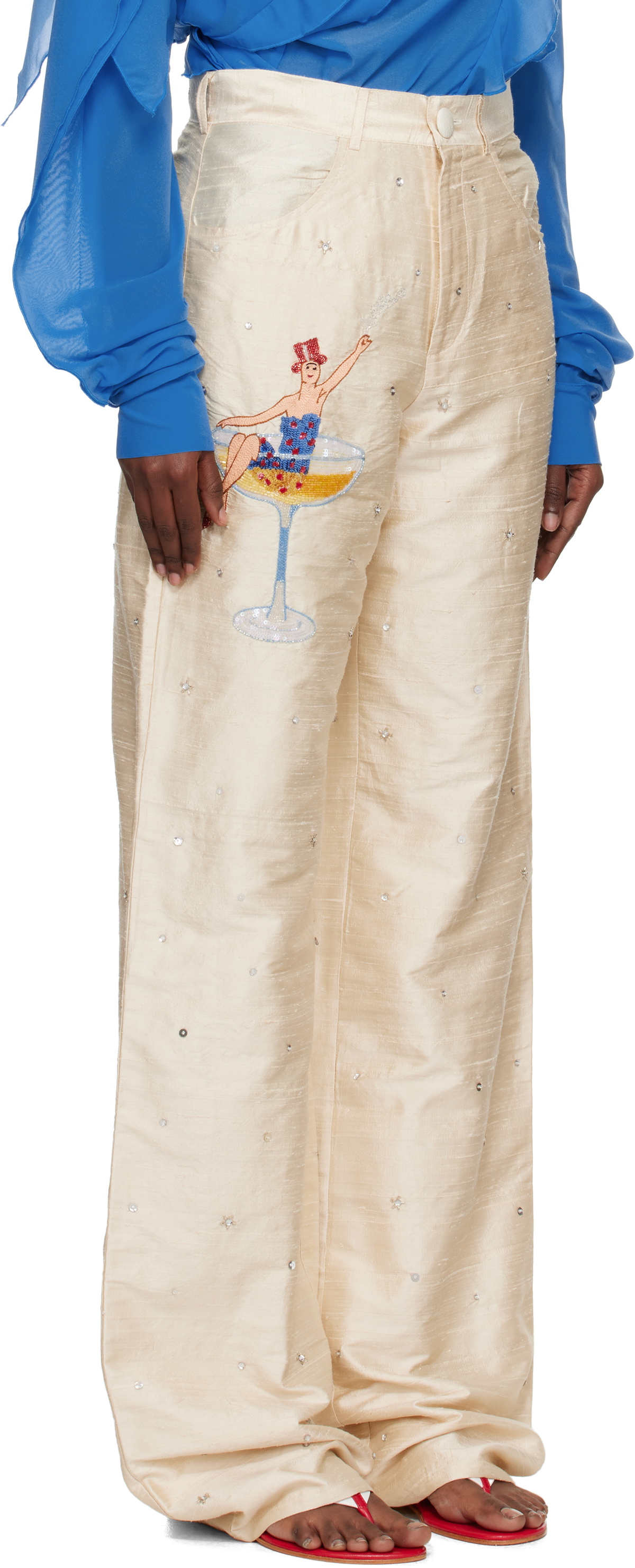 Caro Editions Off-White Annika Clown Trousers