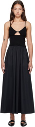 St. Agni Black Knit Cami Midi Dress