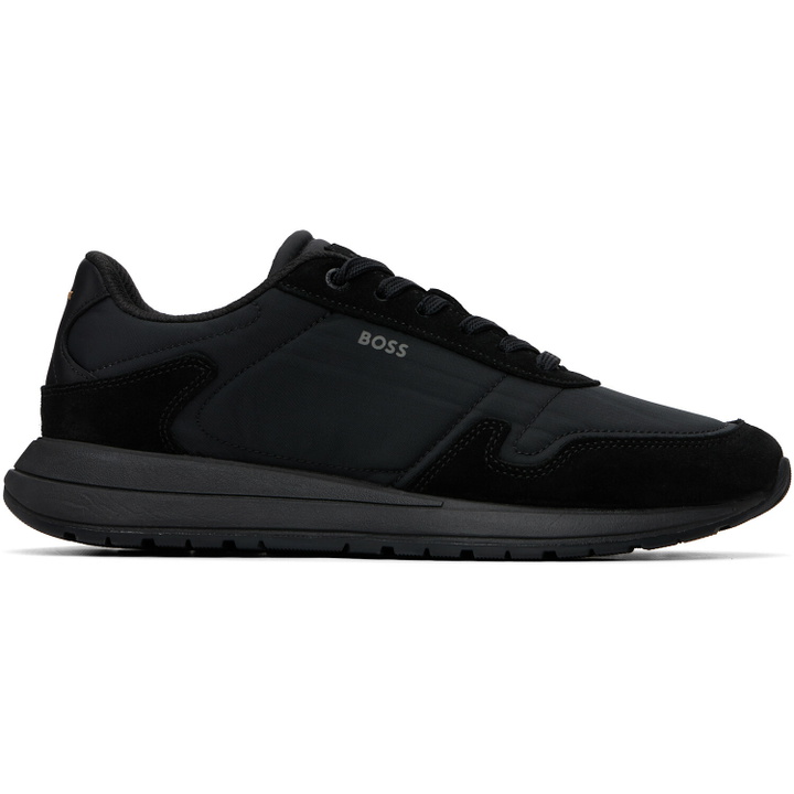 Photo: BOSS Black Lightweight Fabric Suede Trim Sneakers