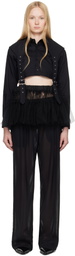 Noir Kei Ninomiya Black Paneled Minidress