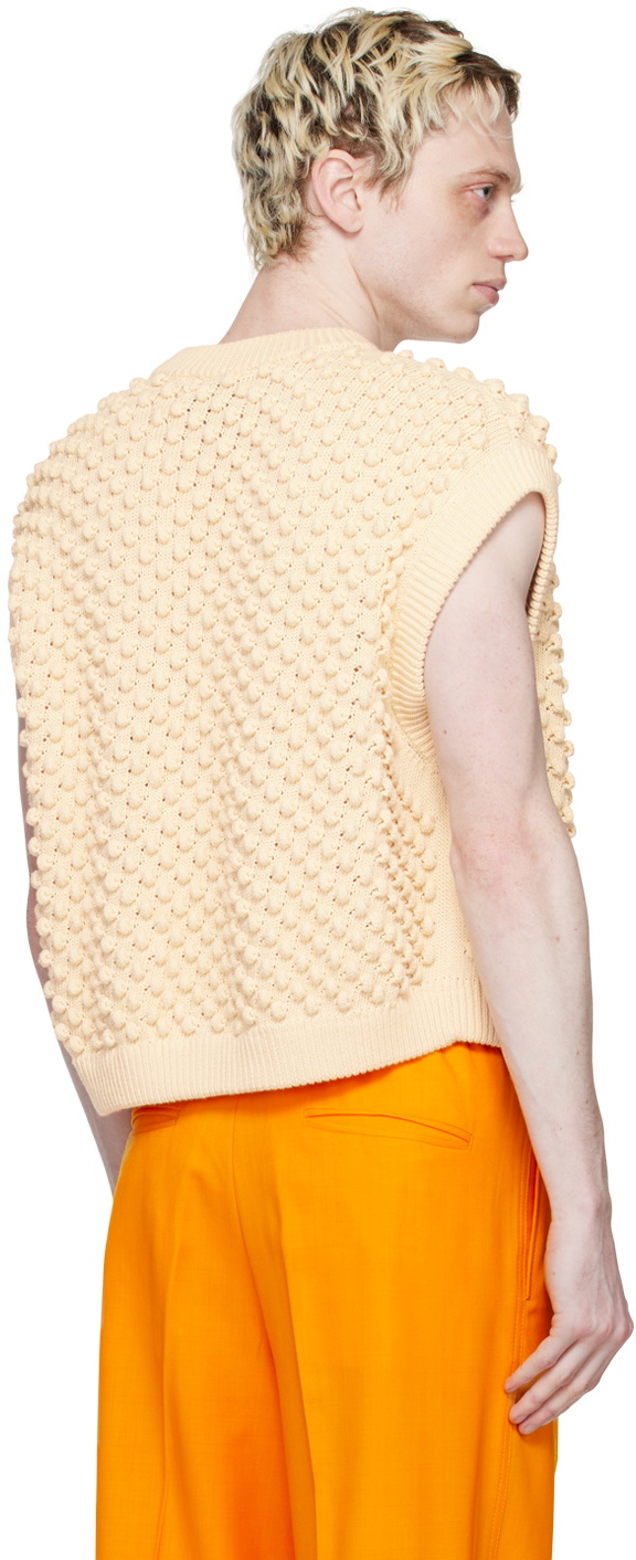 Bonsai Off-White Bobble Vest