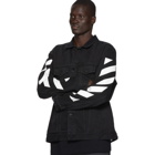 Off-White SSENSE Exclusive Black Denim Temperature Jacket
