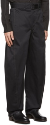 LEMAIRE Black Twisted Belted Trousers