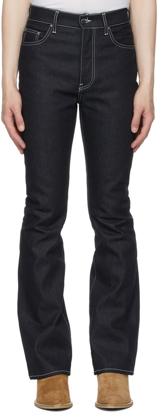 Photo: AMIRI Indigo Flare Leg Jeans