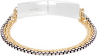 Bottega Veneta Gold & Silver Detail Chain Bracelet