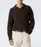 Eleventy Wool and cashmere polo sweater