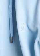 Juicy Couture Robertson Hooded Velour Sweatshirt Light Blue