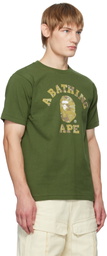 BAPE Khaki Bitmap College T-shirt