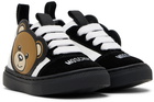 Moschino Baby Black & White Teddy Sneakers