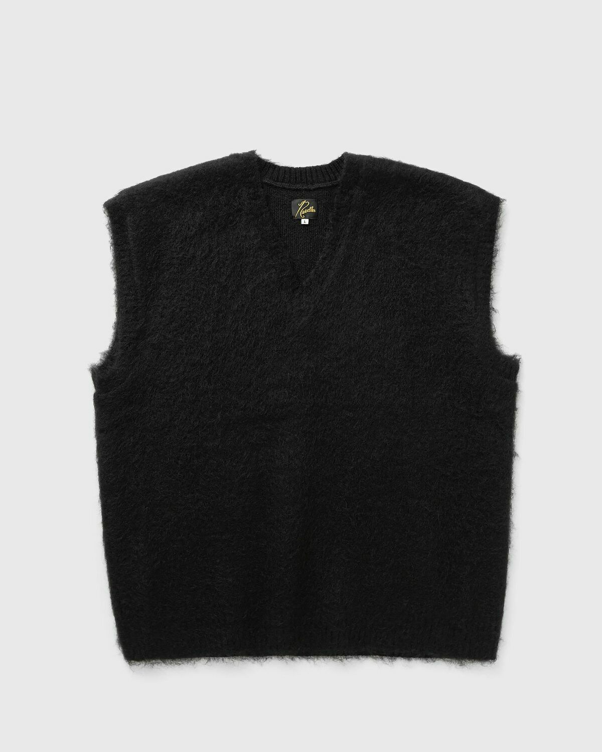 Needles Mohair Knit Vest - Solid Black Men