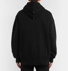 Vetements - Oversized Printed Fleece-Back Cotton-Jersey Hoodie - Men - Black