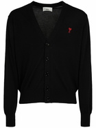 AMI PARIS - Logo Wool Tricot Cardigan