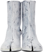 Maison Margiela White Bianchetto Tabi Mid Heel Boots