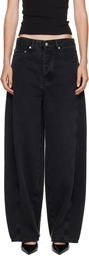 St. Agni Black Outland Denim Edition Mid Rise Balloon Jeans