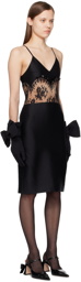SHUSHU/TONG Black Paneled Midi Dress