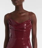Alex Perry Sequined corset gown