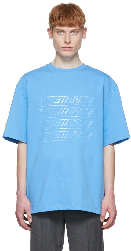 Photo: We11done Blue Cotton T-Shirt