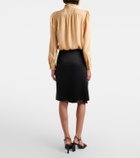 Gucci Silk duchesse wrap skirt