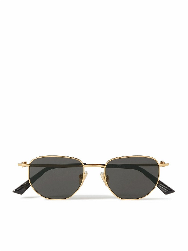Photo: Bottega Veneta - Round-Frame Gold-Tone Sunglasses