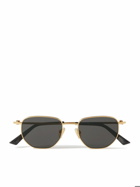 Bottega Veneta - Round-Frame Gold-Tone Sunglasses