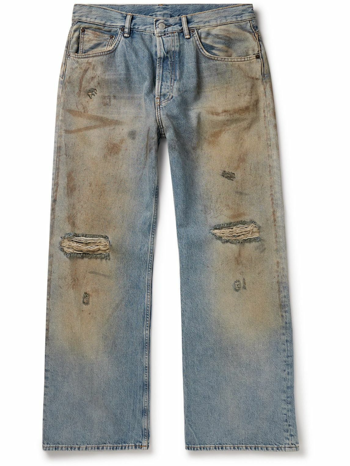 Acne Studios - Straight-Leg Distressed Jeans - Blue Acne Studios
