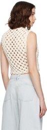 ALAÏA Off-White Hand Knotted Tank Top