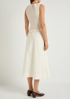 Reformation Laguna Stretch-cotton top and Midi Skirt set White