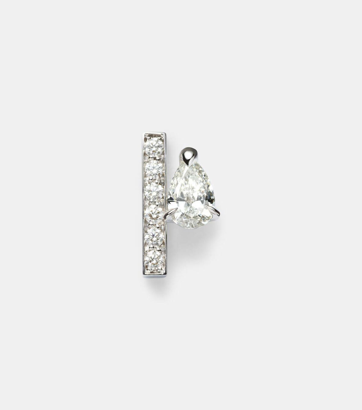 Repossi Serti Sur Vide 18kt white gold single earring with diamonds