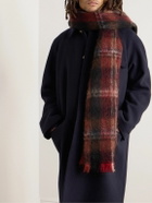 De Bonne Facture - University Oversized Checked Mohair and Wool-Blend Scarf
