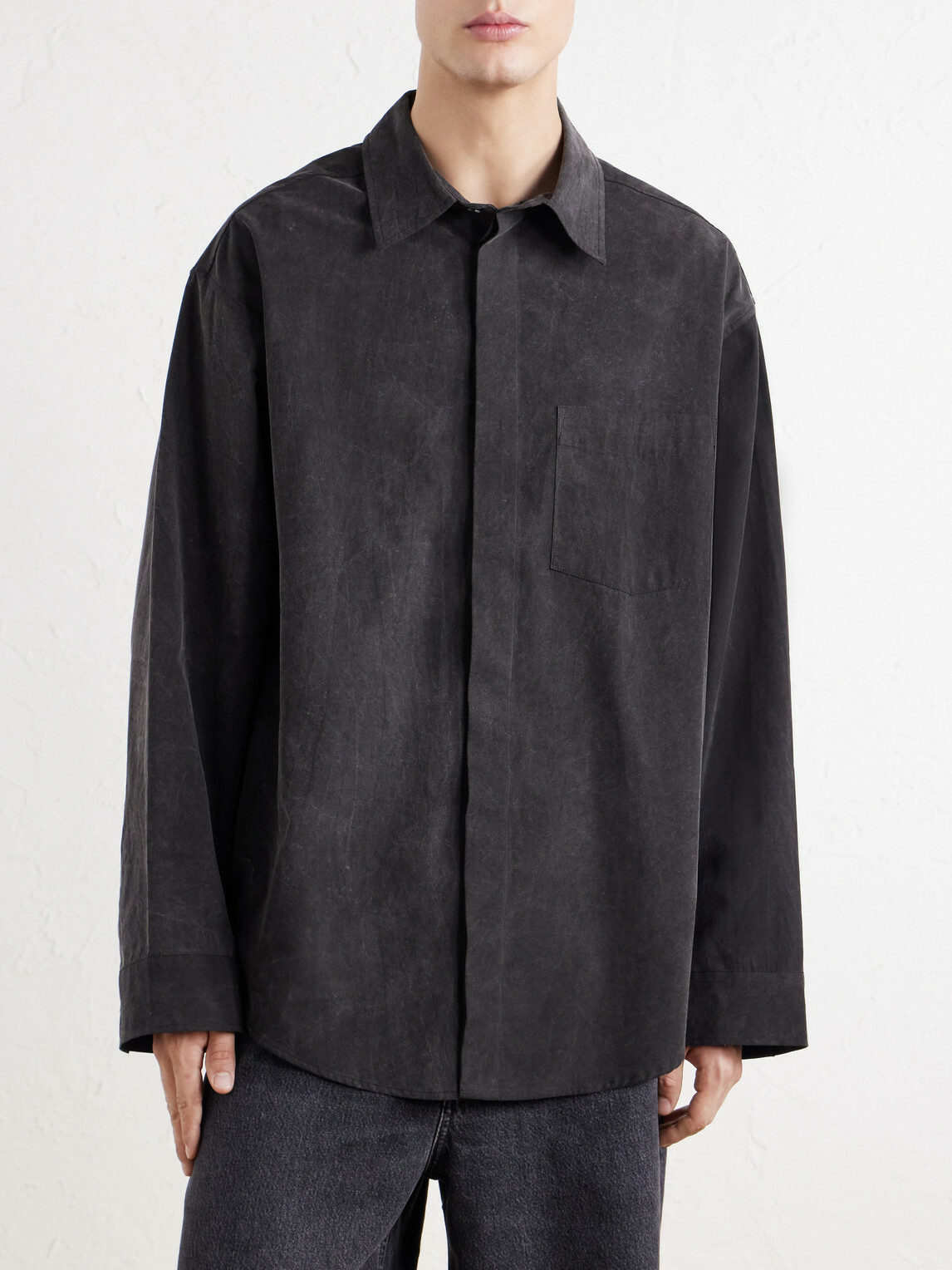 AGOLDE - Boyle Cotton Shirt - Black