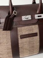Brunello Cucinelli - Herringbone Canvas and Leather Weekend Bag