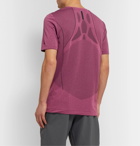 Under Armour - UA Rush Mesh-Panelled Celliant Stretch-Jersey T-Shirt - Pink