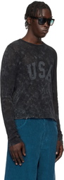 GUESS USA Black Front Lettering T-shirt
