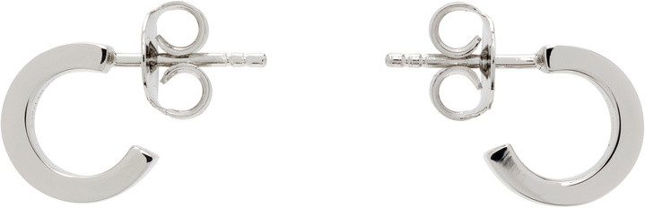 Photo: MM6 Maison Margiela Numeric Minimal Signature Hoop Earrings