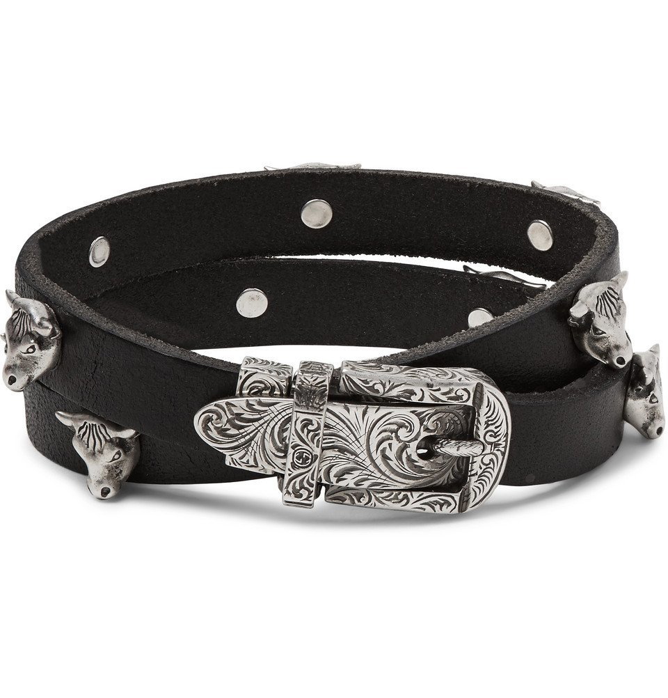 Gucci mens leather bracelet