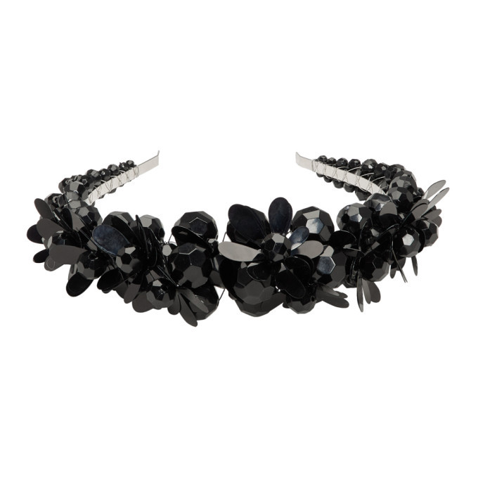 Simone Rocha Black Crystal Chunky Tiara Simone Rocha