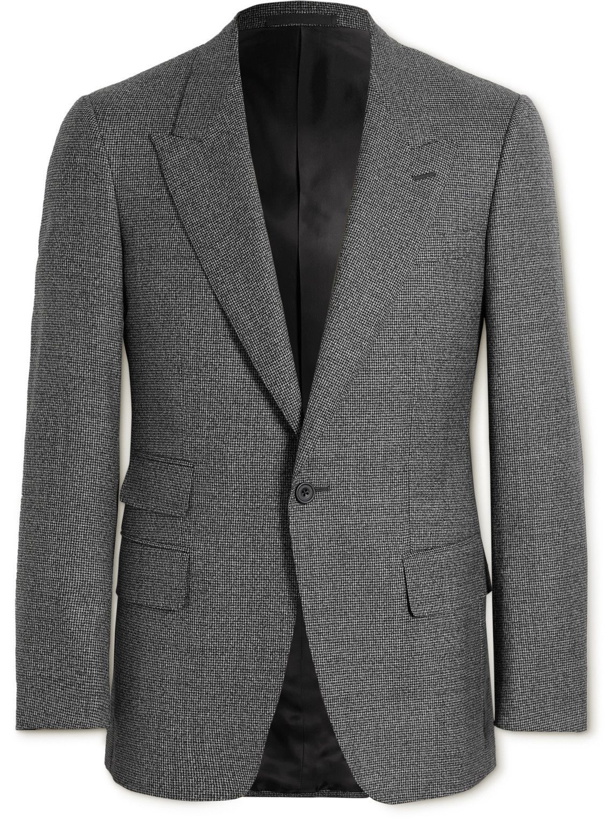 Photo: Kingsman - Checked Wool Suit Jacket - Gray