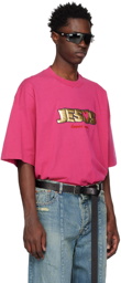 VETEMENTS Pink 'Jesus Loves You' T-Shirt