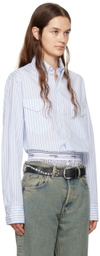Carter Young Blue Striped Shirt