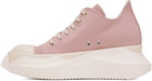 Rick Owens DRKSHDW Pink Abstract Denim Sneakers