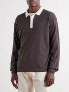 Drake's - Merino Wool-Jersey Polo Shirt - Brown