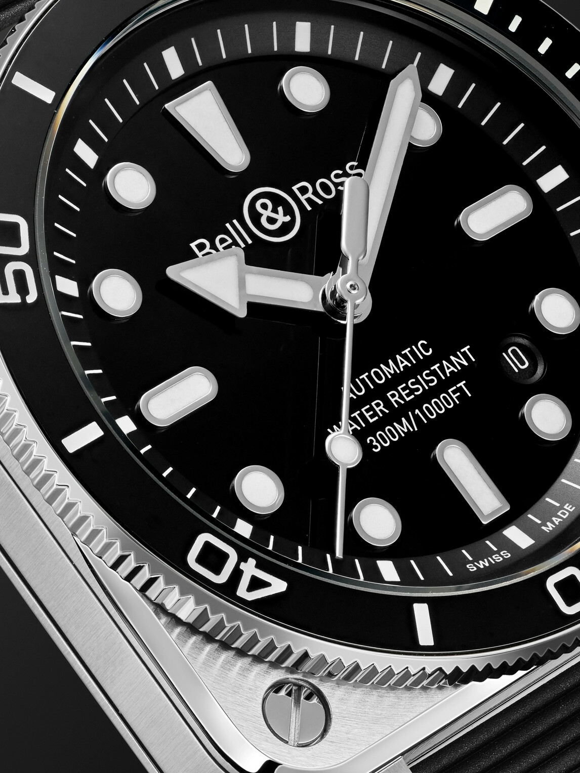 Bell & Ross - BR-03 Diver Automatic Stainless Steel Watch, Ref. BR03A-D-BL-ST/SRB