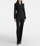 McQueen Pinstripe wool straight pants